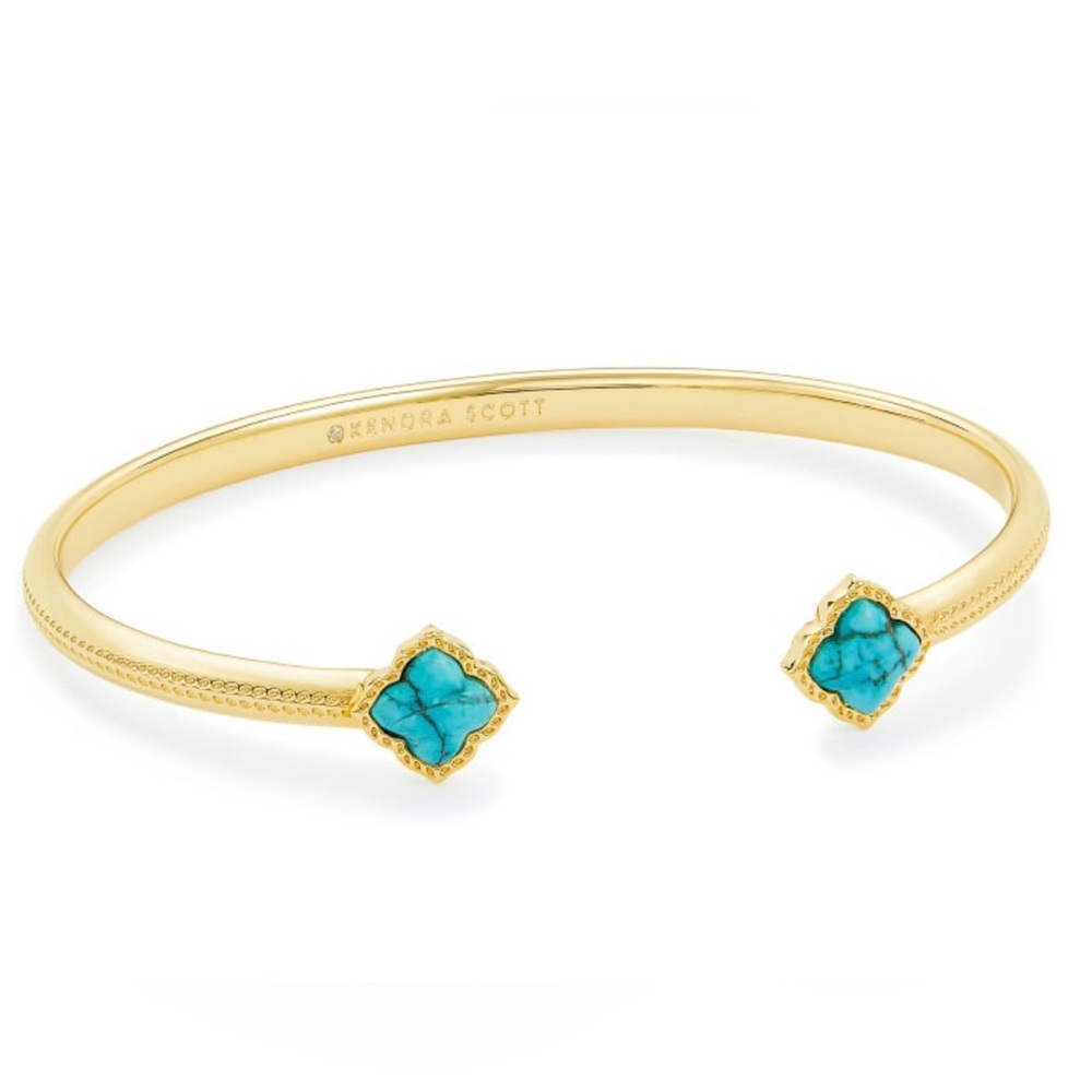 Kendra Scott Gold & Turquoise Cuff Bracelet - Picture 10 of 11